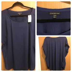 Navy crew neck s/s dressier shirt - 22/24